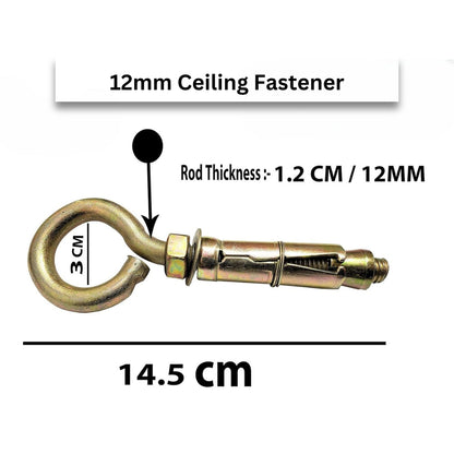 Heavy-Duty Ceiling Anchor Fasteners Closed-Hook for Fans & Hanging