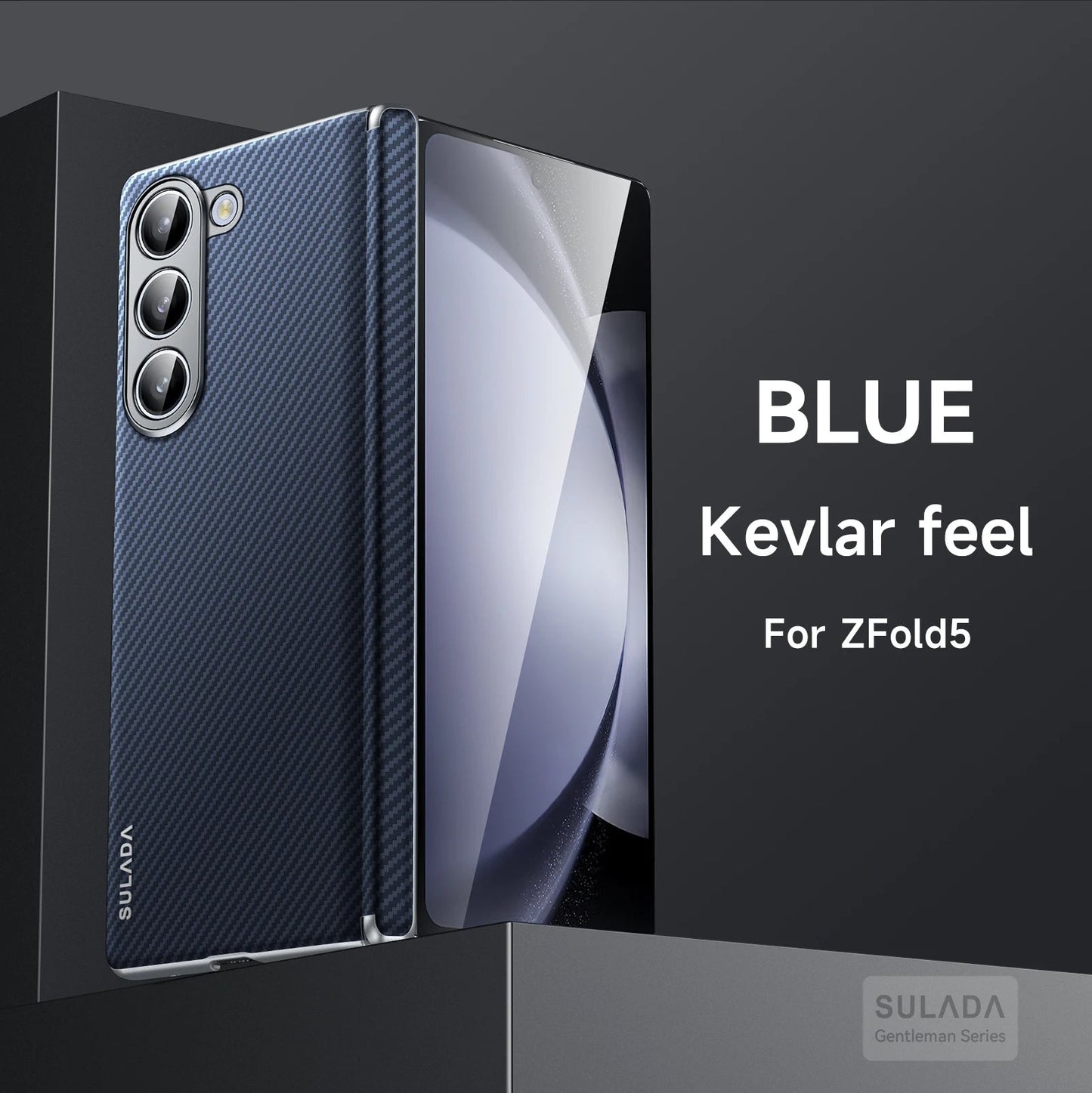 Galaxy Z Fold Series Luxury Carbon Fiber Magnetic Leather Case