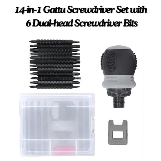 Ratcheting Double-Head Screwdriver with Storage Box