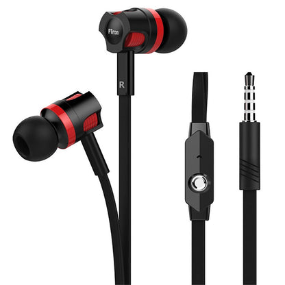 pTron HBE5 Raptor Stereo Sound Bass Wired Headphones with Mic (Black & Red)