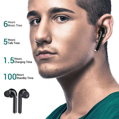 pTron Bassbuds Lite In-Ear True Wireless Bluetooth Earphones (TWS) with Mic - (Black)