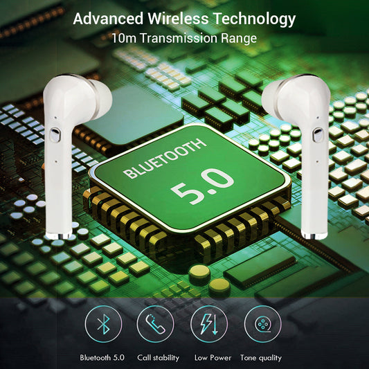 pTron Bassbuds Lite In-Ear True Wireless Bluetooth Earphones (TWS) with Mic - (White)