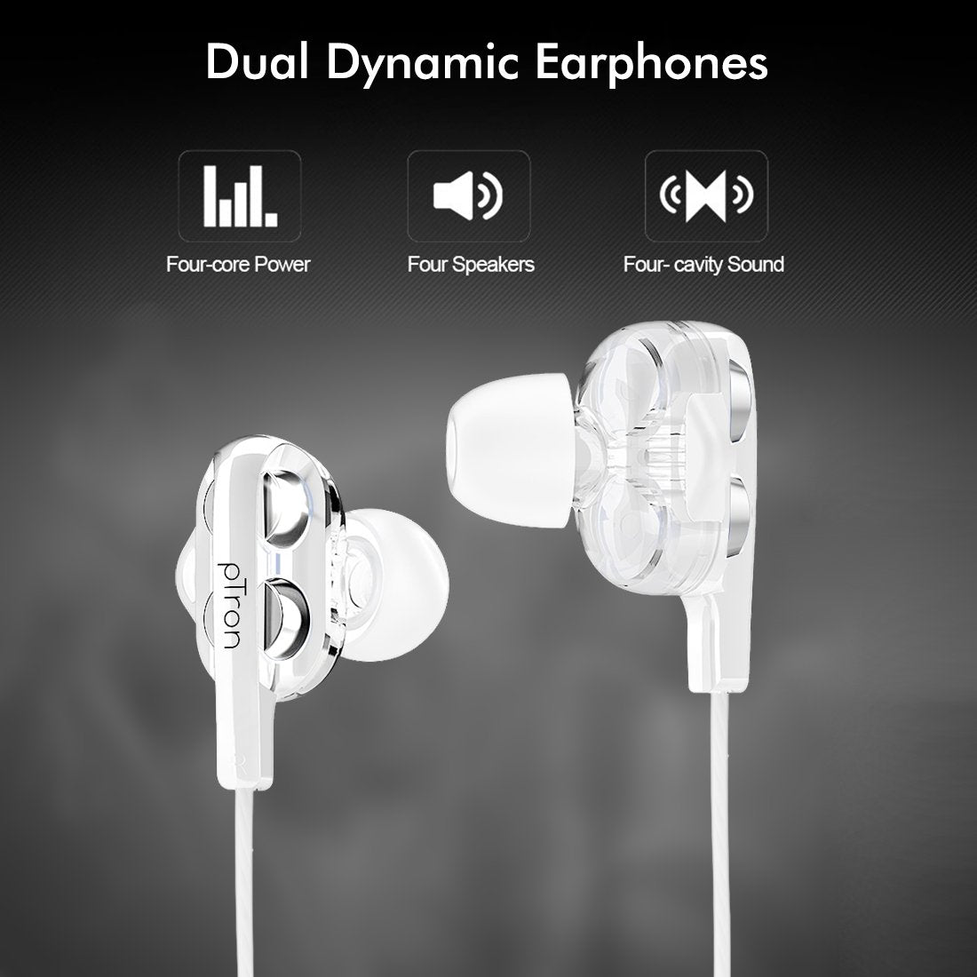 Buy Refurbished - PTron HBE6 Earphone Metal Bass Headphone With Mic ,Get pTron Boom Pro 4D In-Ear Wired Earphones with Mic