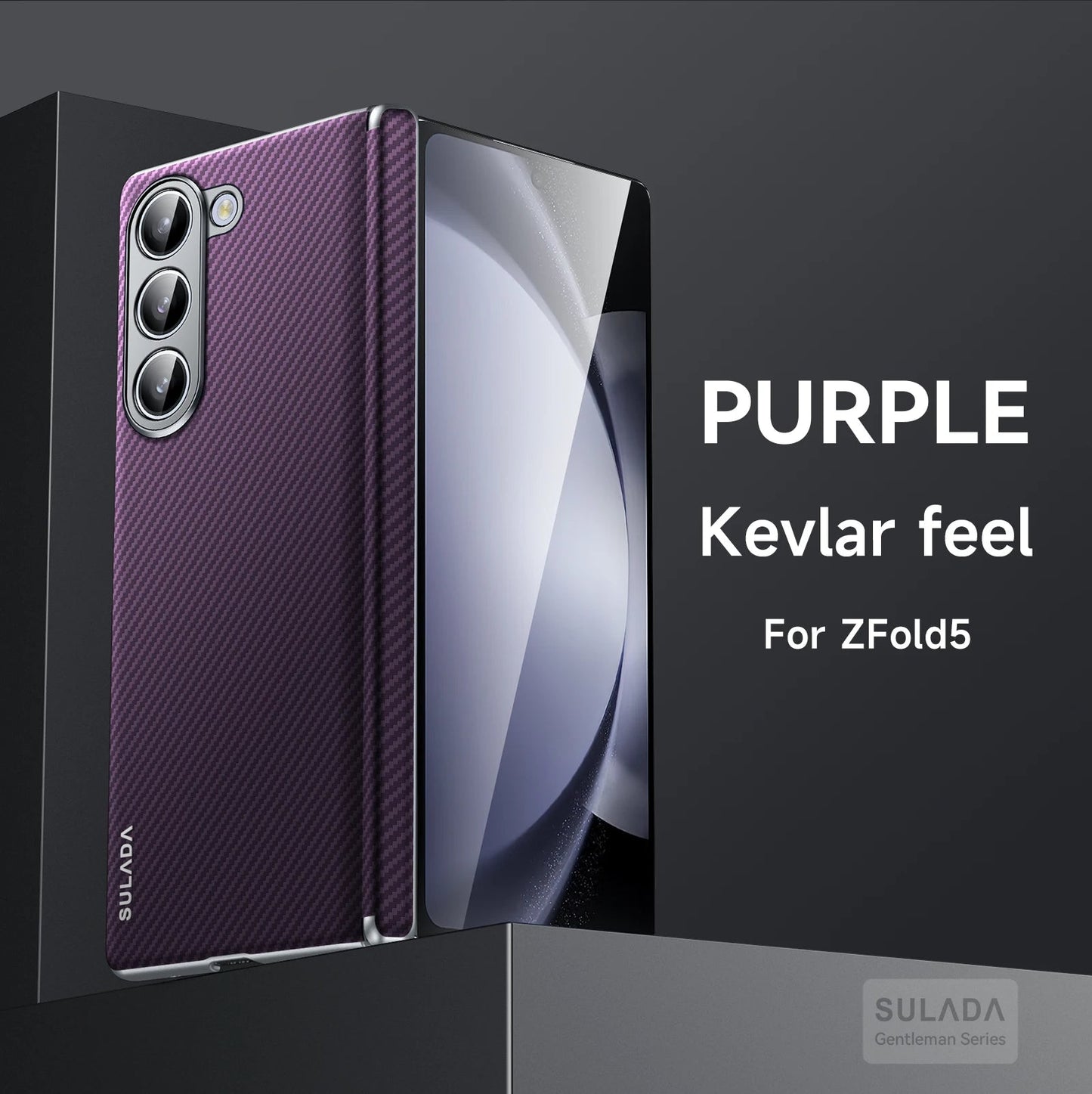 Galaxy Z Fold Series Luxury Carbon Fiber Magnetic Leather Case