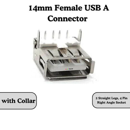Female USB A Connector 4-Pin Socket