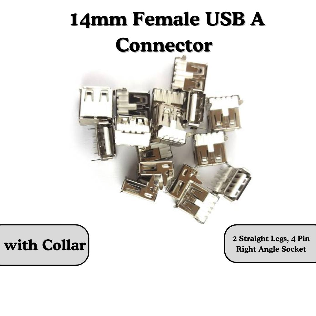 Female USB A Connector 4-Pin Socket