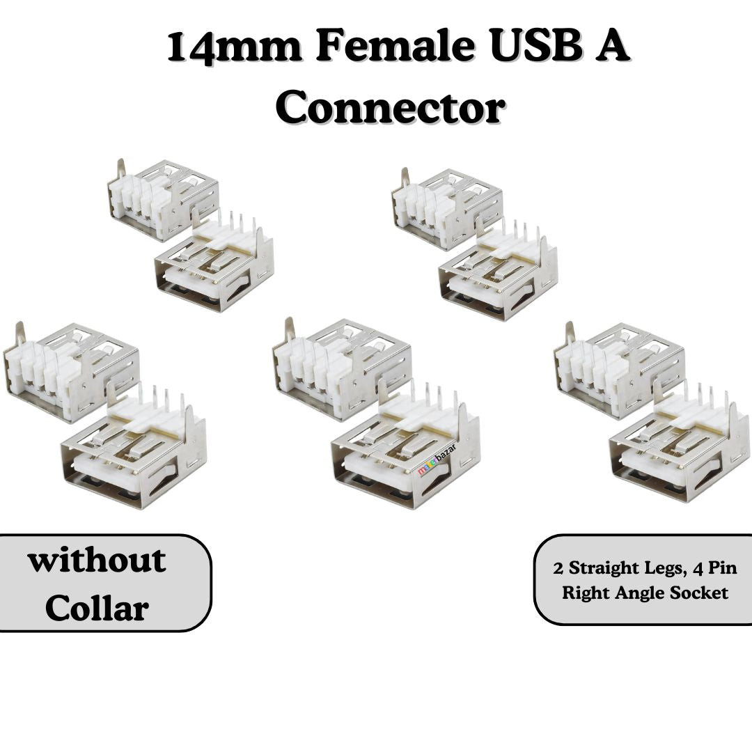 Female USB A Connector 4-Pin Socket