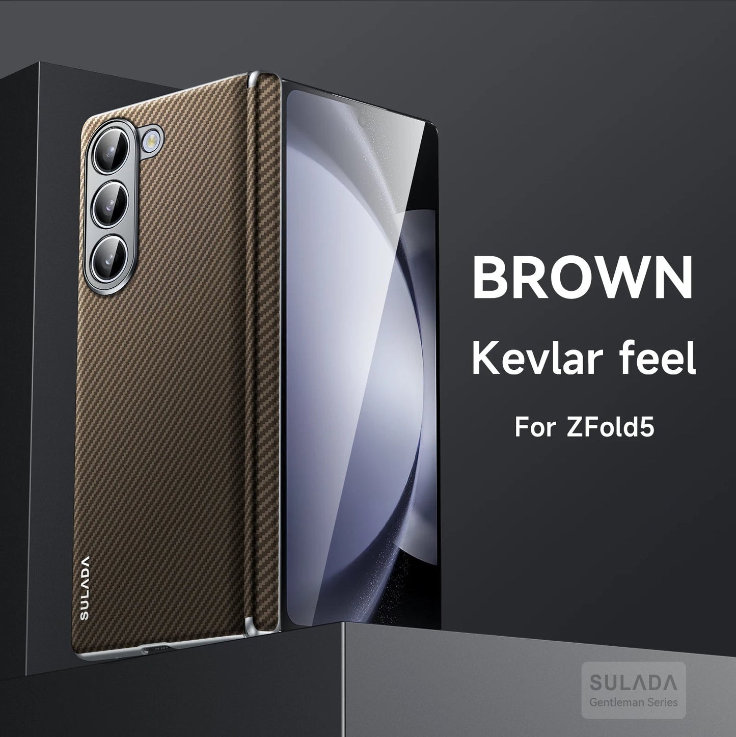 Galaxy Z Fold Series Luxury Carbon Fiber Magnetic Leather Case