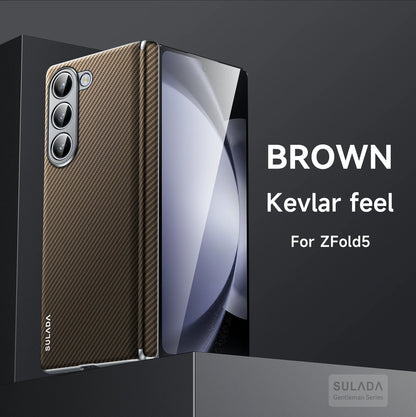 Galaxy Z Fold Series Luxury Carbon Fiber Magnetic Leather Case