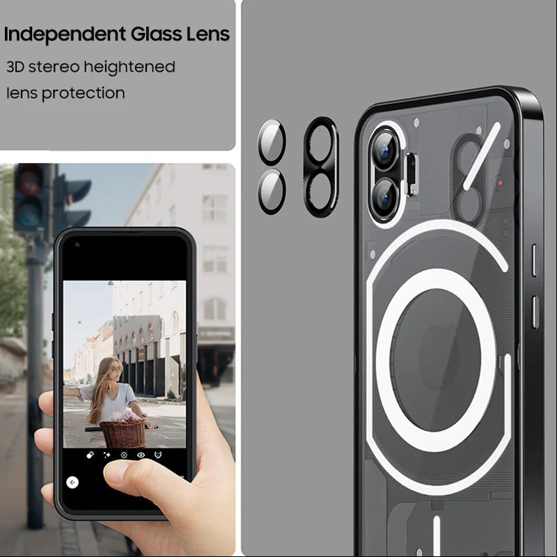 Ultra Thin Metal Glass Magnetic Case - Nothing