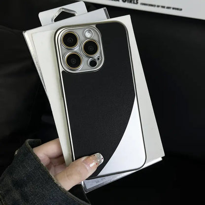 Glinting Matte Touch Leather Case - iPhone