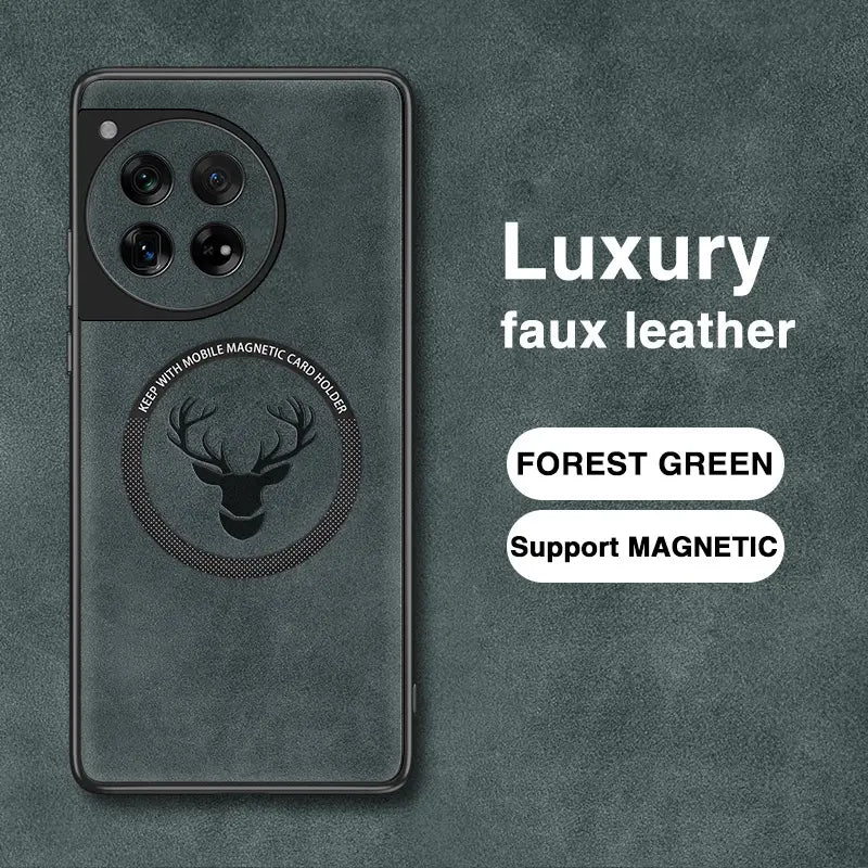 Luxury Deer Embossed Leather Case - OnePlus