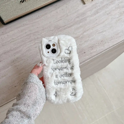 Cute Cat Ears Embroidery Case