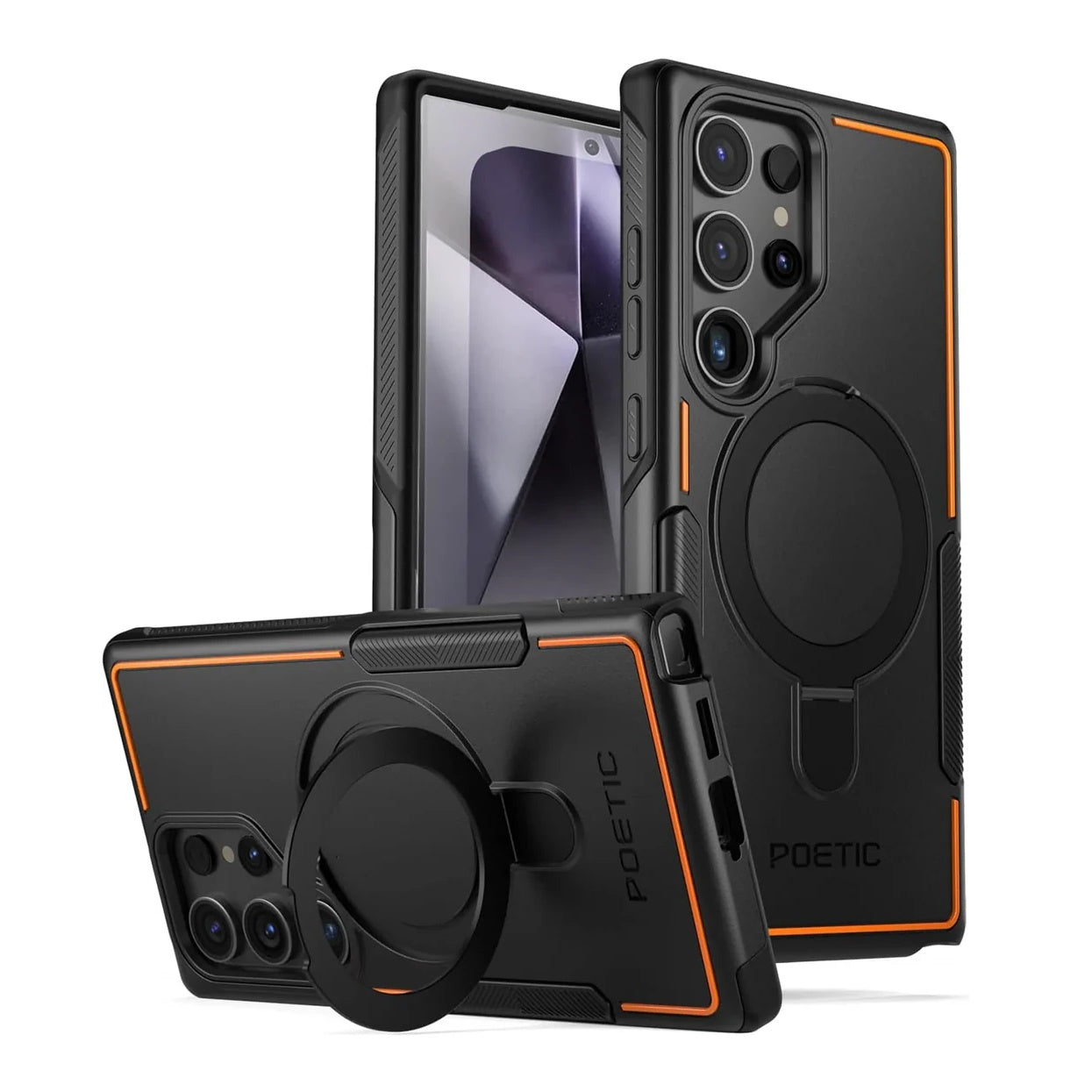 360 Protection Magnetic Ring Stand Case - Samsung
