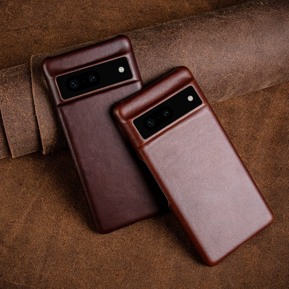 Vintage Aesthetic Oil Wax Genuine  Case - Google Pixel