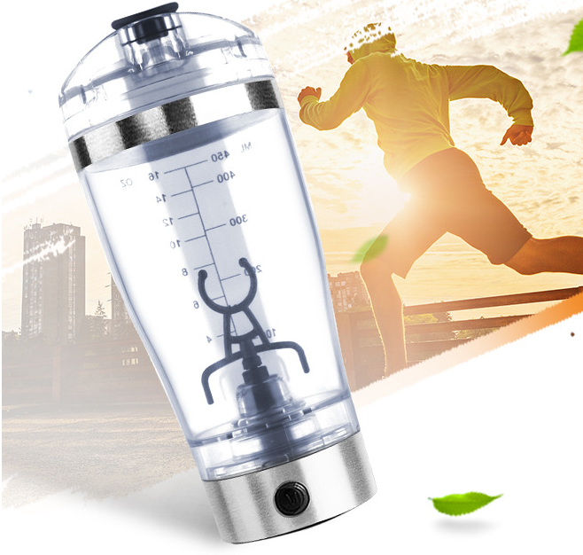 Electric Protein Shake Stirrer USB Shake Bottle Milk Coffee Blender Kettle Sports .