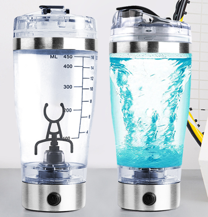 Electric Protein Shake Stirrer USB Shake Bottle Milk Coffee Blender Kettle Sports .