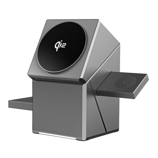 Geometric Auto Rotation 15W Wireless Charging Station