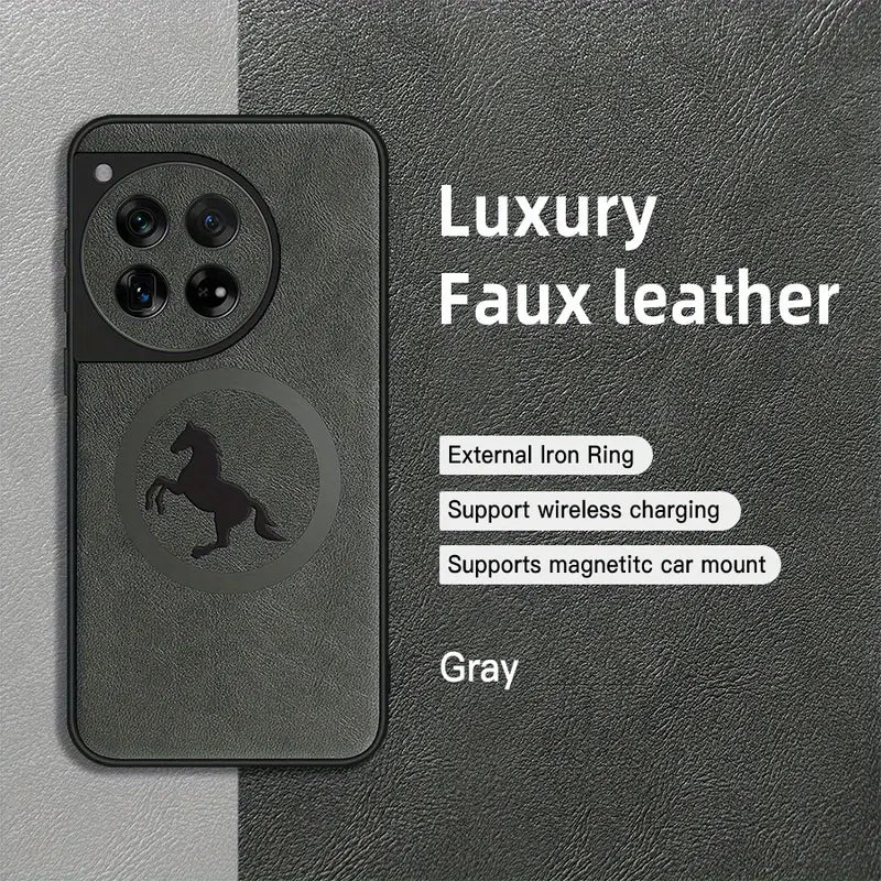 Jumping Horse Premium Faux Leather Case - OnePlus
