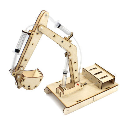 DIY Hydraulic Excavator – Wooden STEM Educational Toy