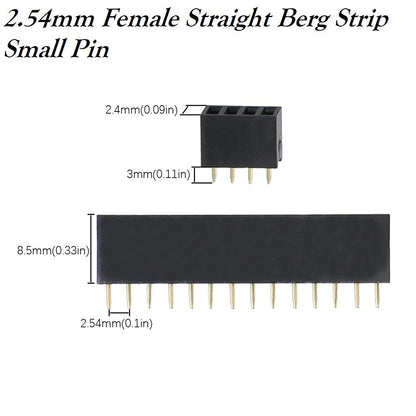 Female Berg Strip 2.54mm Straight Header Pin
