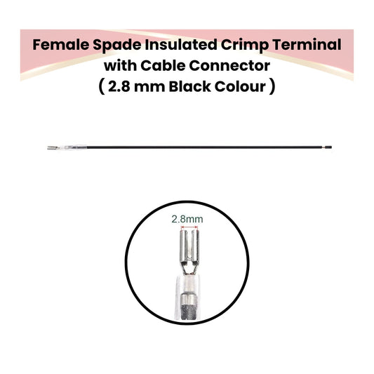 Female Spade Insulated Crimp Terminal with Cable Connector