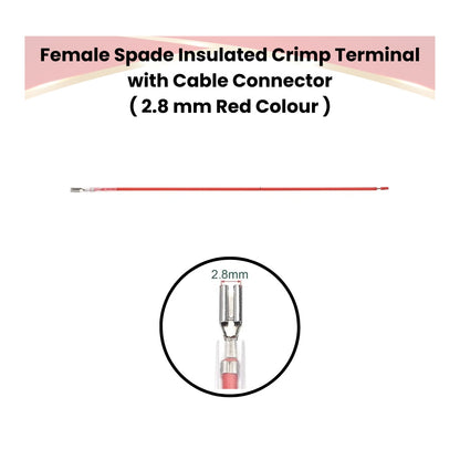 Female Spade Insulated Crimp Terminal with Cable Connector
