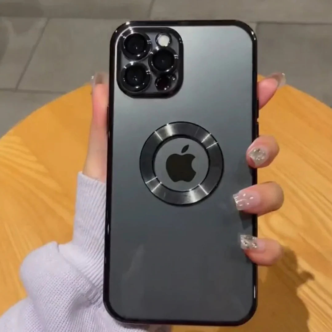 Clear Plating Logo Cut Soft Case - iPhone
