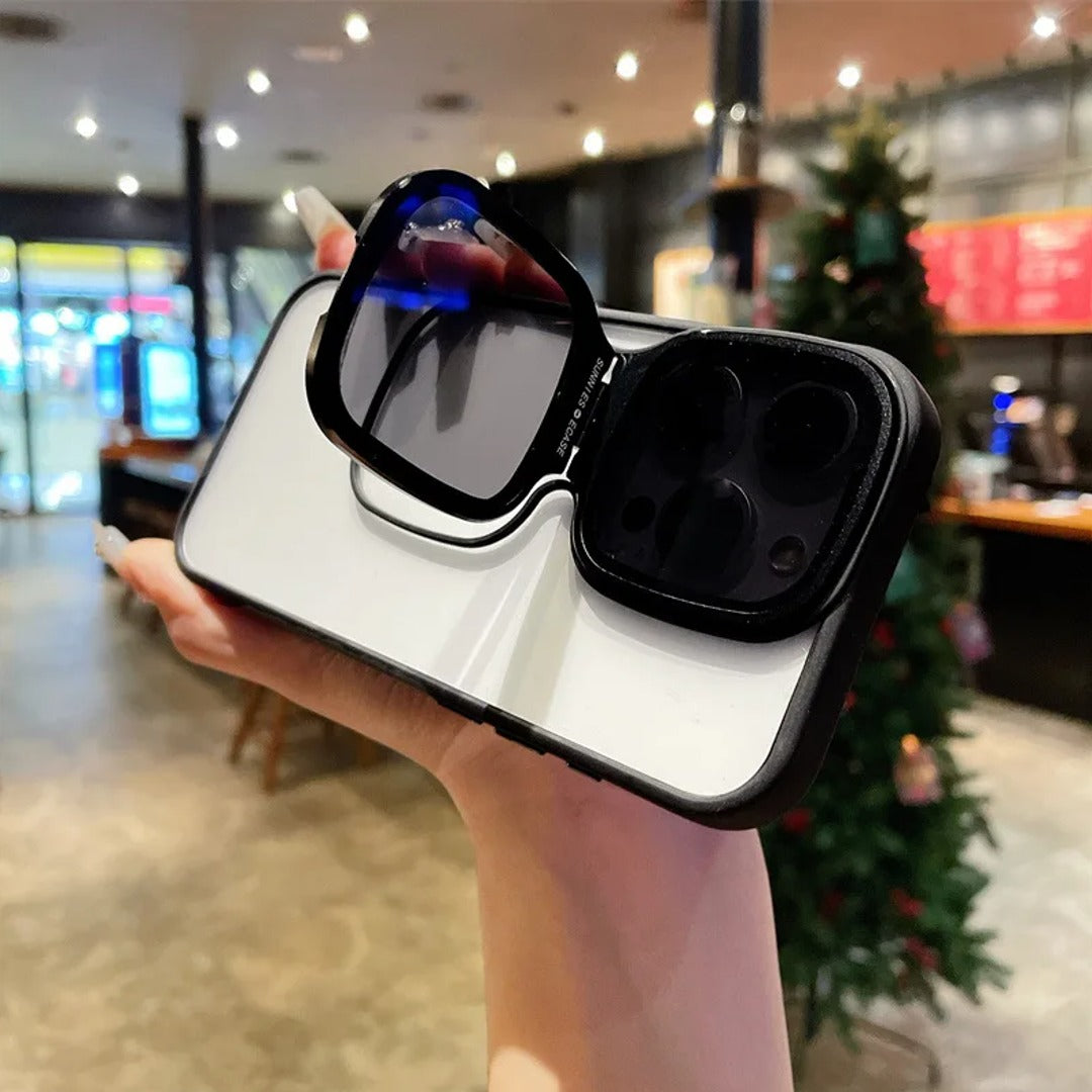 iPhone 14 Series Eclipse Metal Stand Sunglasses Case