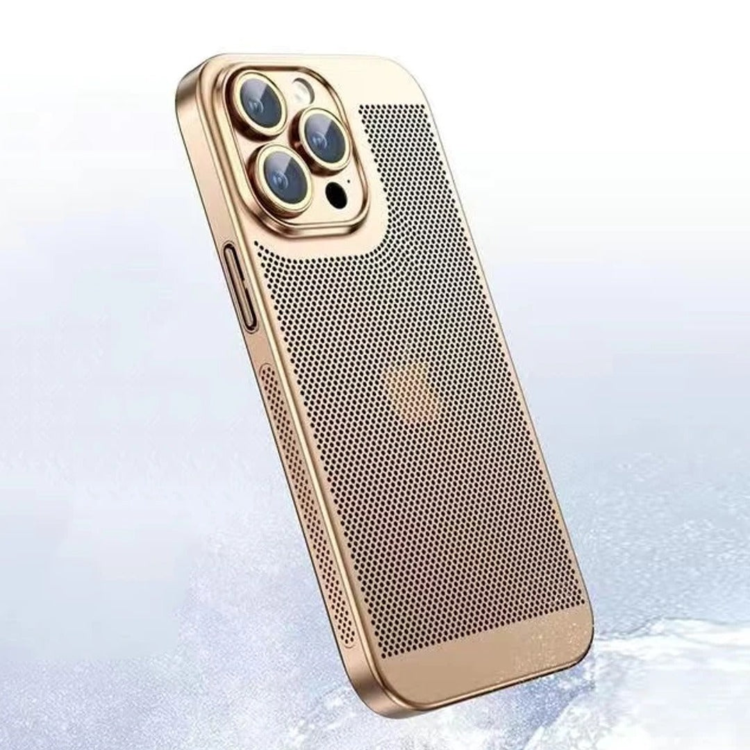 iPhone 14 Series Titanium Mesh Protective Lens Case