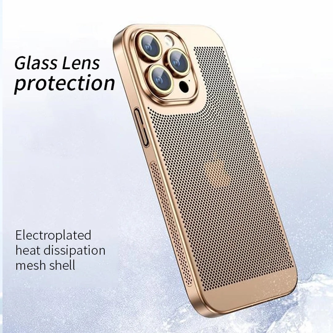 iPhone 14 Series Titanium Mesh Protective Lens Case