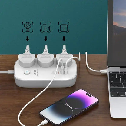 LDNIO Fast Power Socket Hub with USB-C