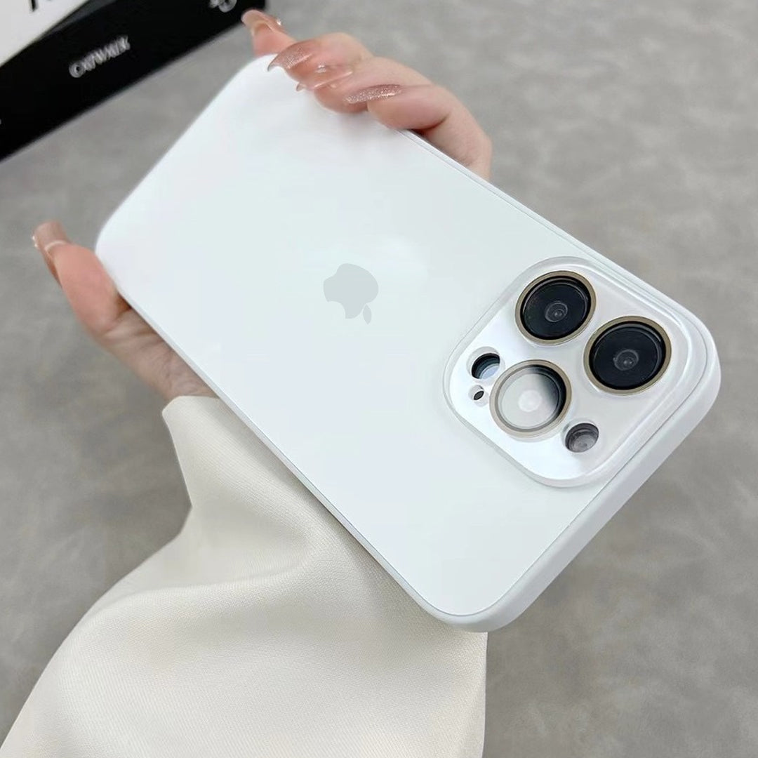 iPhone 16 Series Matte Glass Pro Camera Lens Shell Case
