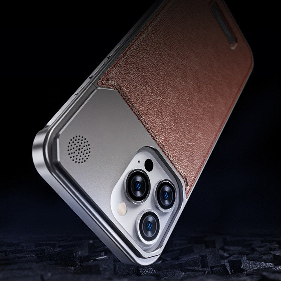 Aero Flex Premium Metallic Leather Case - iPhone