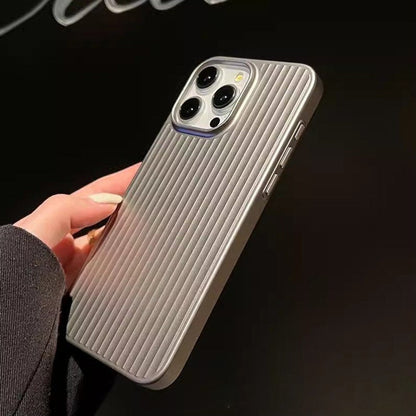 Corrugated Pattern Matte Plating Case - iPhone