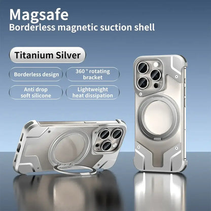 Titanium Rimless Magnetic Stand Case - iPhone