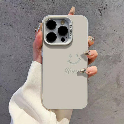 Engraved Joyful Smiley Case - iPhone