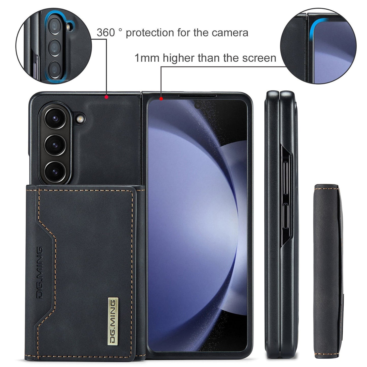 Galaxy Z Fold Series Versatile Magnetic Leather Wallet Case