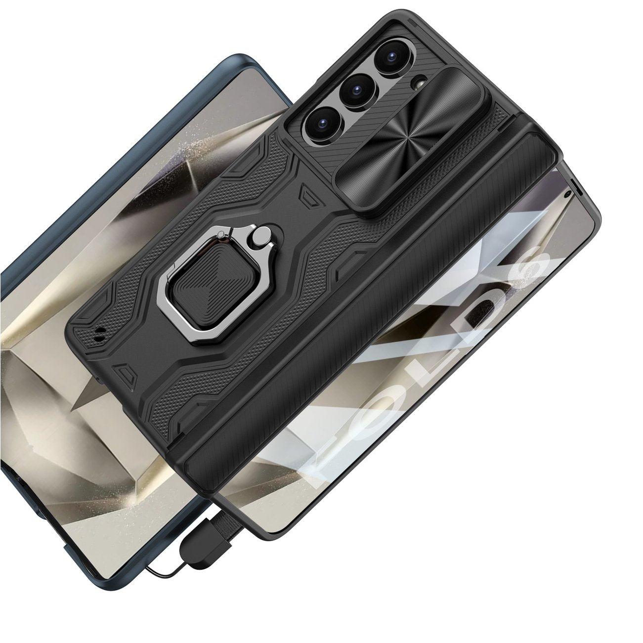 Galaxy Z Fold6 Guardian Sliding Lens Ring Buckle Case