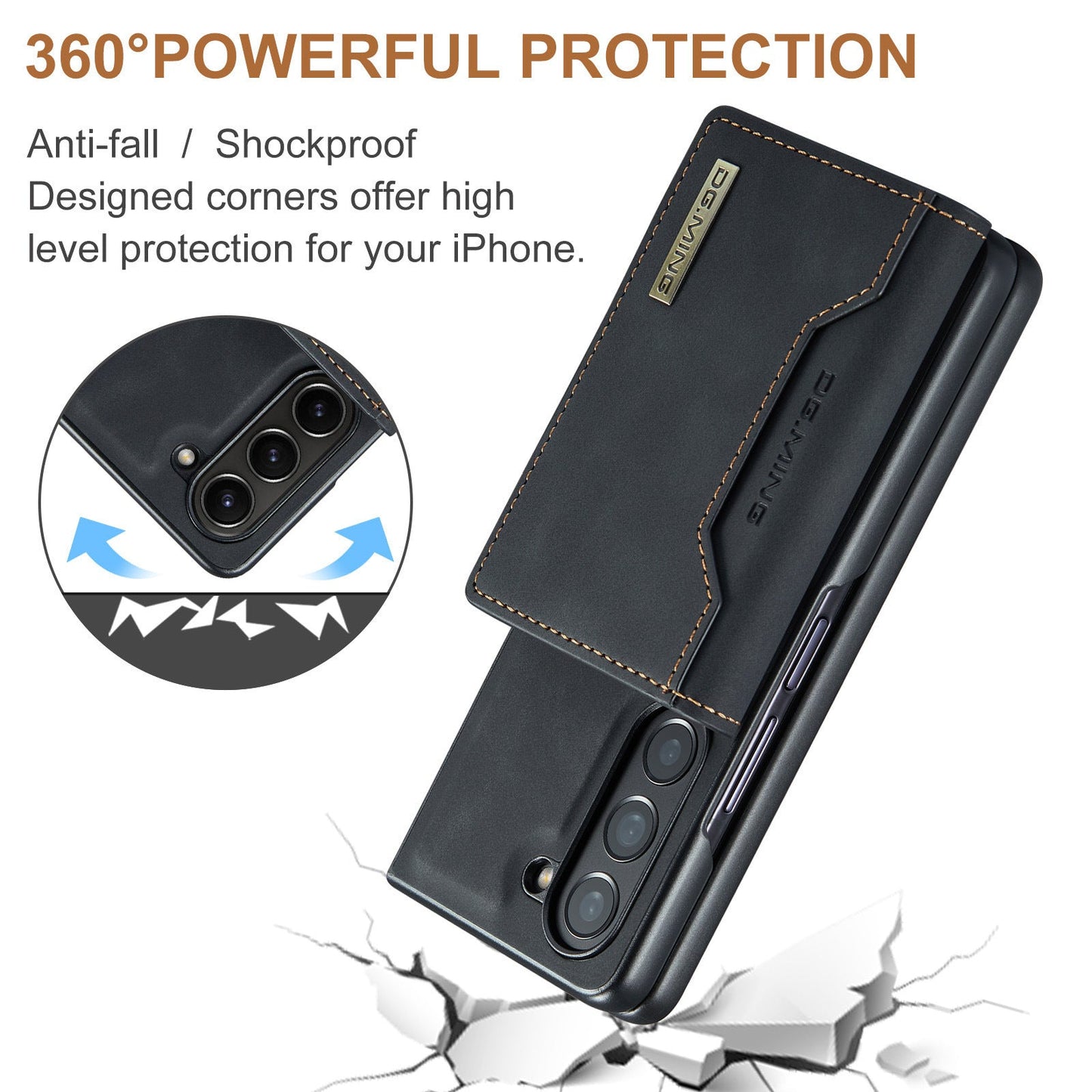 Galaxy Z Fold6 Versatile Magnetic Leather Wallet Case