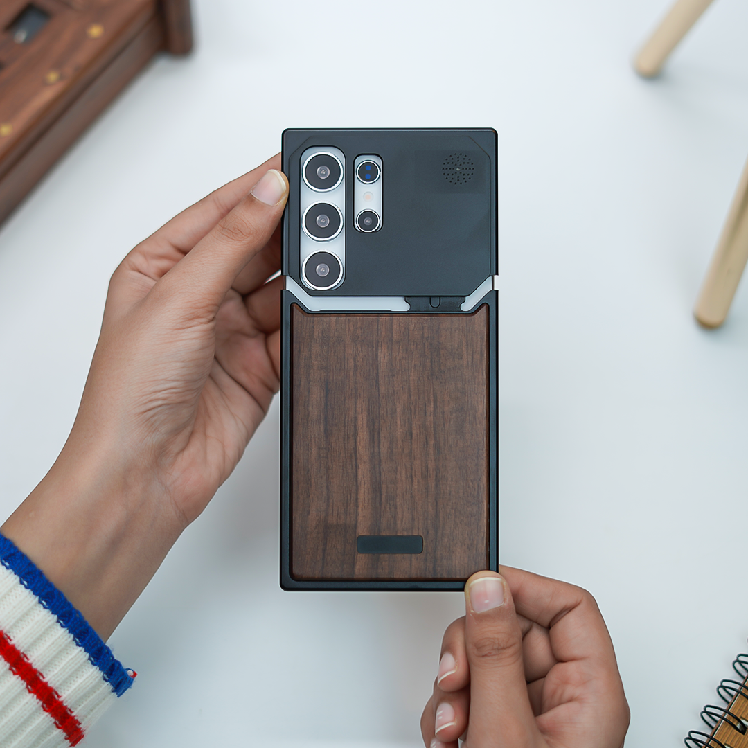 Nature Wood Grain Metallic Case - Samsung