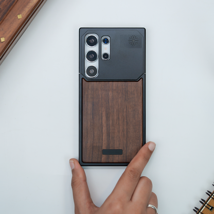 Nature Wood Grain Metallic Case - Samsung