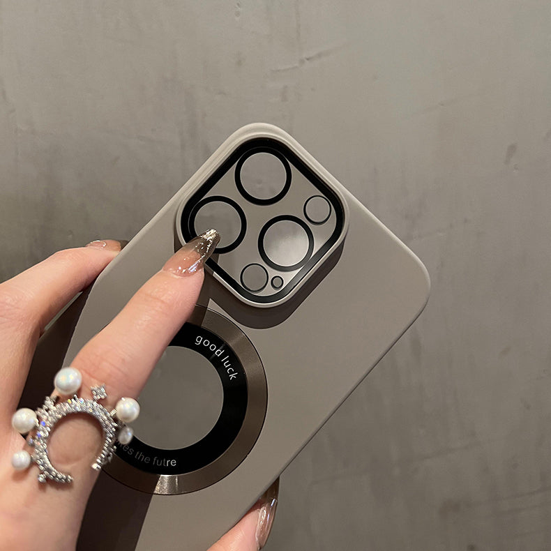 Matte Lens Film Shockproof Magsafe Case - iPhone