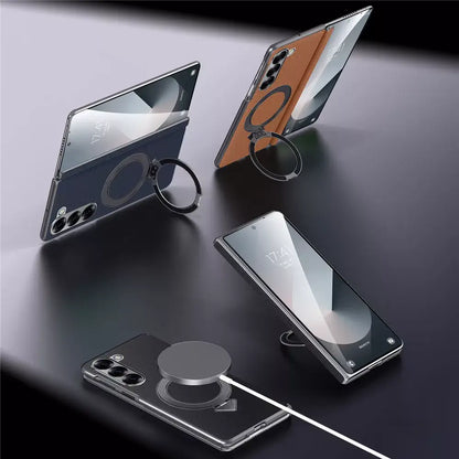 Galaxy Z Fold Series Infinity Luxe Leather Kickstand Case