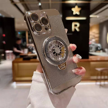 Brilliant Spin Rotating Wheel Stand Case - iPhone