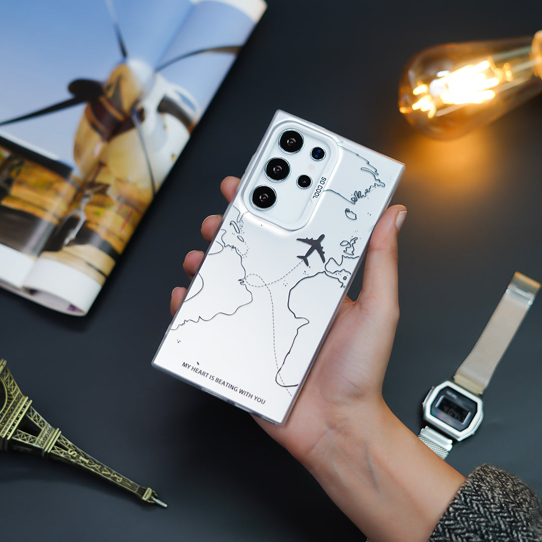 Travel Inspired Airplane Route Design Case - Samsung