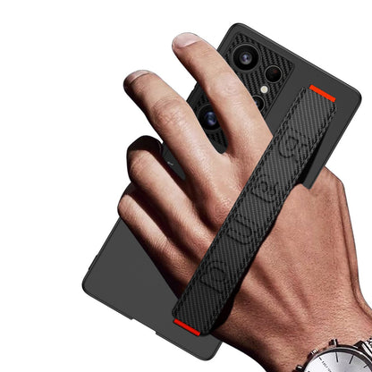 Galaxy S25 Series Magnetic Hinge Case with Pen Holder and Wrist Strap