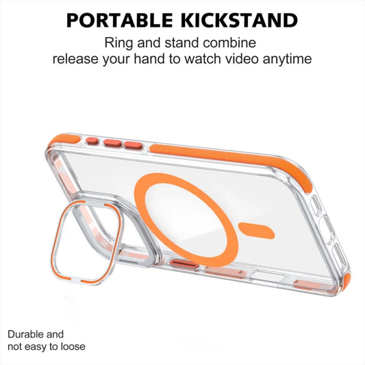 iPhone 16 Series Crystal Magsafe Lens Bracket Case