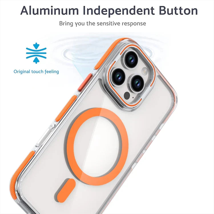iPhone 16 Series Crystal Magsafe Lens Bracket Case