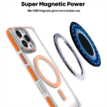 iPhone 16 Series Crystal Magsafe Lens Bracket Case